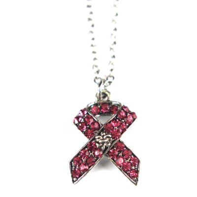 Pink Ribbon Necklace