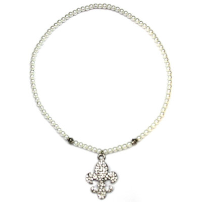 Fleur De Lis Pearl Necklace