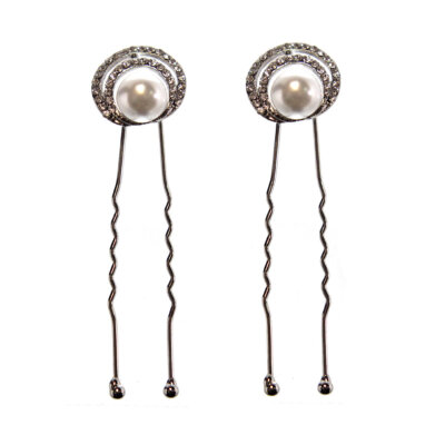 Pearl & Rhinestone Hair Picks