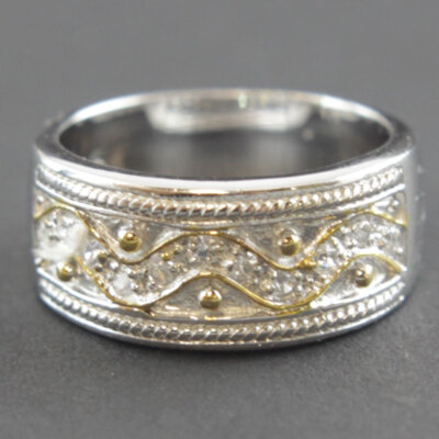 Sterling Silver Diamond CZ Ring Size 6.5
