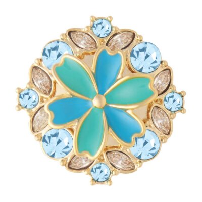 Ginger Snaps Bursting Flower Gold -  Turquoise Snap
