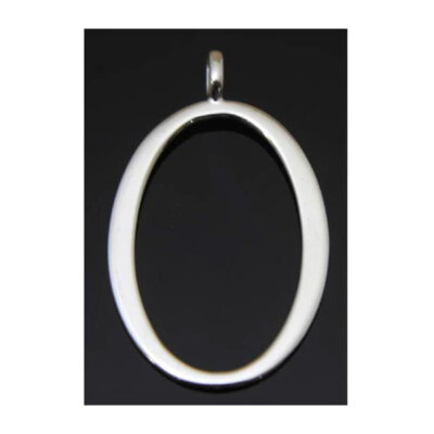 Sterling Silver Oval Pendant