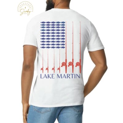 Lake Martin Fishing Flag Tee