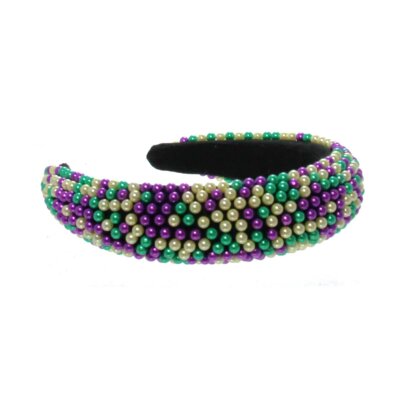 Mardi Gras Beaded Headband