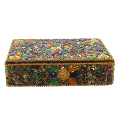 Mardi Gras Gold Rectangle Box