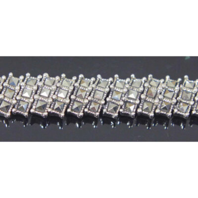Sterling Silver Marcasite Tennis Bracelet 6.5"