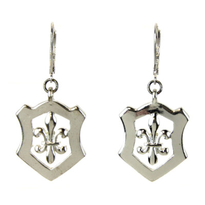 Fleur De Lis Earrings Shield