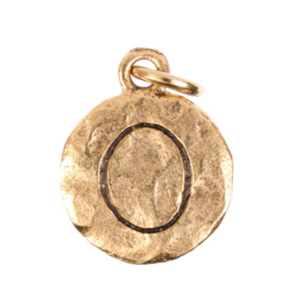 Monogram "O" Charm Gold