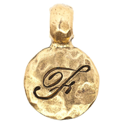 Monogram F with Bale Charm Gold