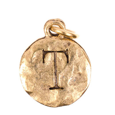 Monogram T Charm Gold