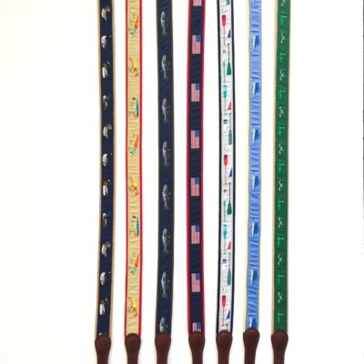 Cotton Web Belt w/ Leather