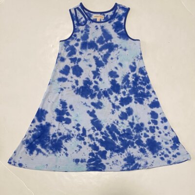Blue Tie Dye Tank Dress