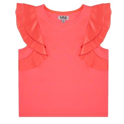 Coral flutter top