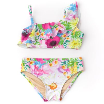 Watercolor Floral One shldr bikin