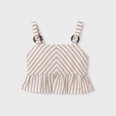 Beige striped top