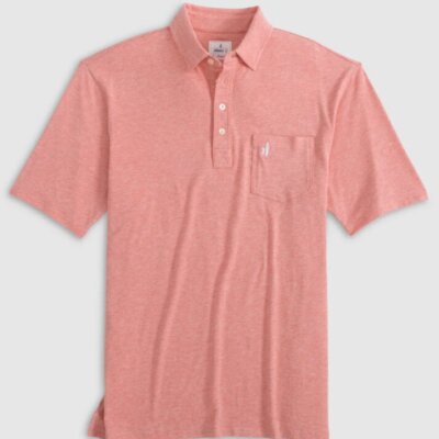Pomegranate Heathered Polo