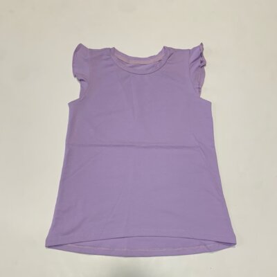 Lavender Ruffle Cap Sleeve Tee