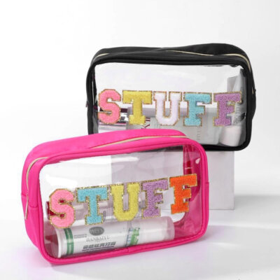 Chenille Patch Makeup Bag