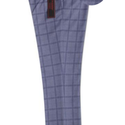 Slim Pant Denim Slate Plaid Stretch