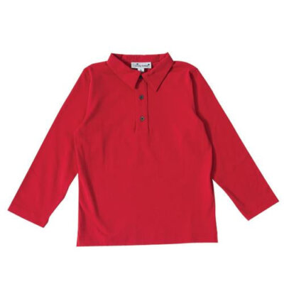 Red Long Sleeve Polo