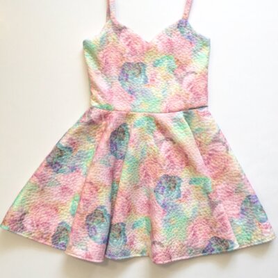 Multi Color Embossed Florals