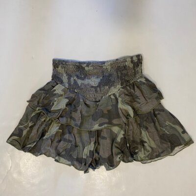Smocked Camo Skirt