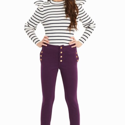 Plum skinny Ponte Pant
