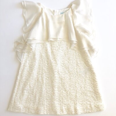 Linen Dress w/Sequins Natural