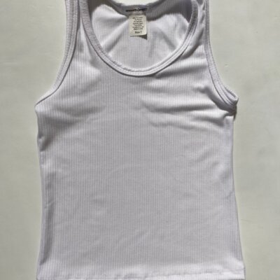 White Rib Tank Top