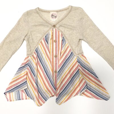 Waffle Contrast Button Down
