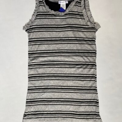 Grey Black Tank Stripe Dress