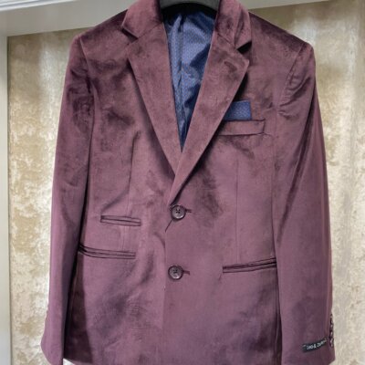 Plum Faux Suede Blazer