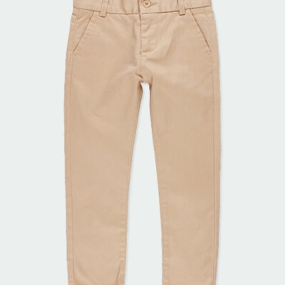 Beige Stretch Satin Pants