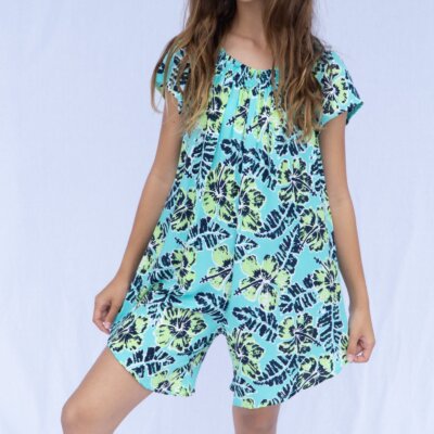 Hibiscus Liime Romper