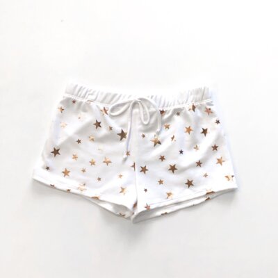 Foil Star Shorts White