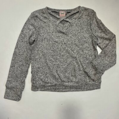Grey Criss Cross Detail Top