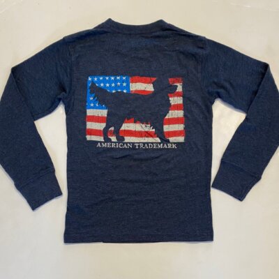 Navy American Flag w/ Dog