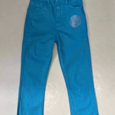 Neon Blue Ultra High Rise Crop Flare