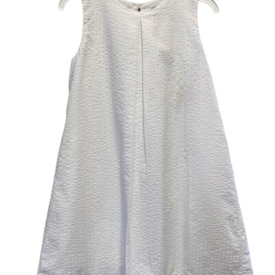 White Scalloped Swing Dress