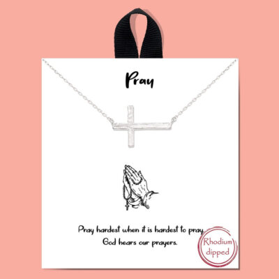 Sideways Cross Necklace