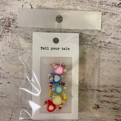Rainbow Heart Ring Set