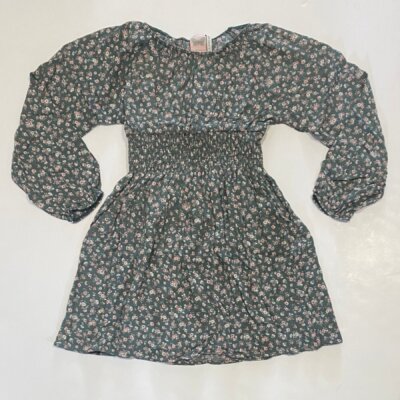 Olive Floral Print Dress