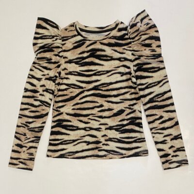 Tiger Puff Sleeve top