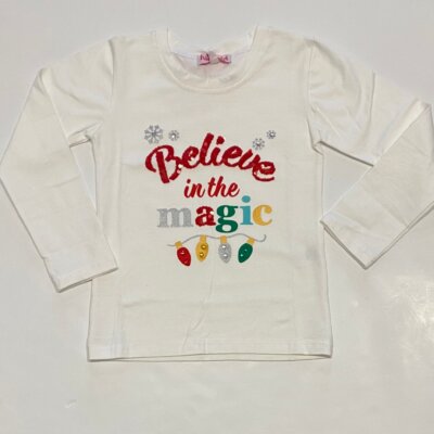 white Believe Tee