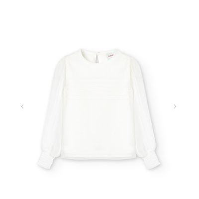 White Gauze Lace Blouse