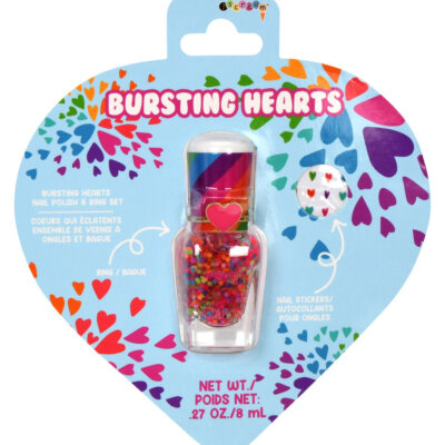 Bursting Hearts Nail Polish & Ring Set