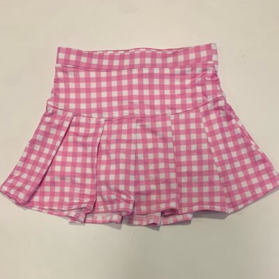 Pink Gingham Tennis Skort