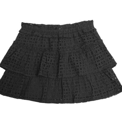 Mia New York Black Eyelet Skirt