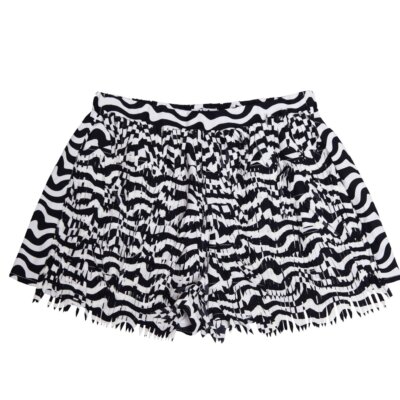 Black & White Fringe Shorts