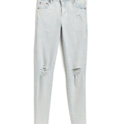 Mid Rise Destructed Skinny
